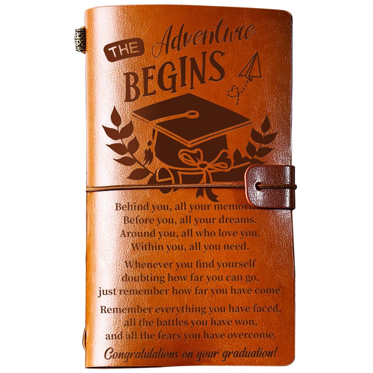 Graduation Gifts Leather Journal, Graduation Gifts for Her Him 140 Page Refillable Journal, 2025 High School College Masters Degree Phd Nurse Graduation Gift Ideas for Women Men